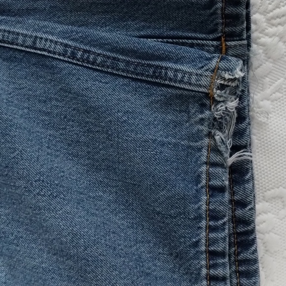 Re/Done Straight Leg Blue Jeans 24 - Picture 7 of 9